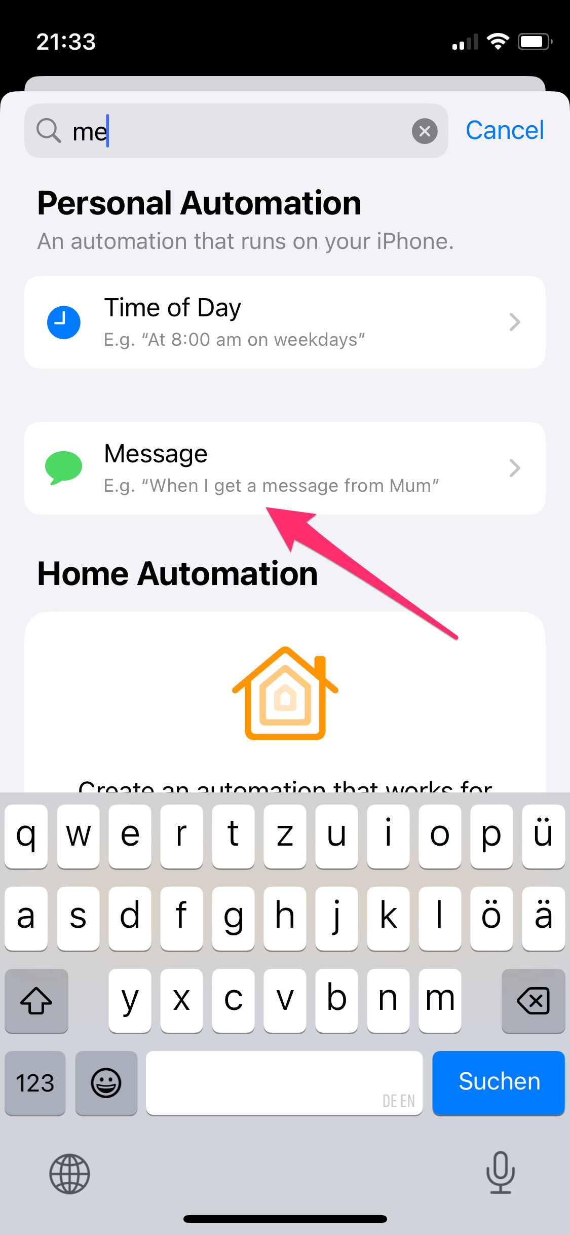 Screenshot Select Message