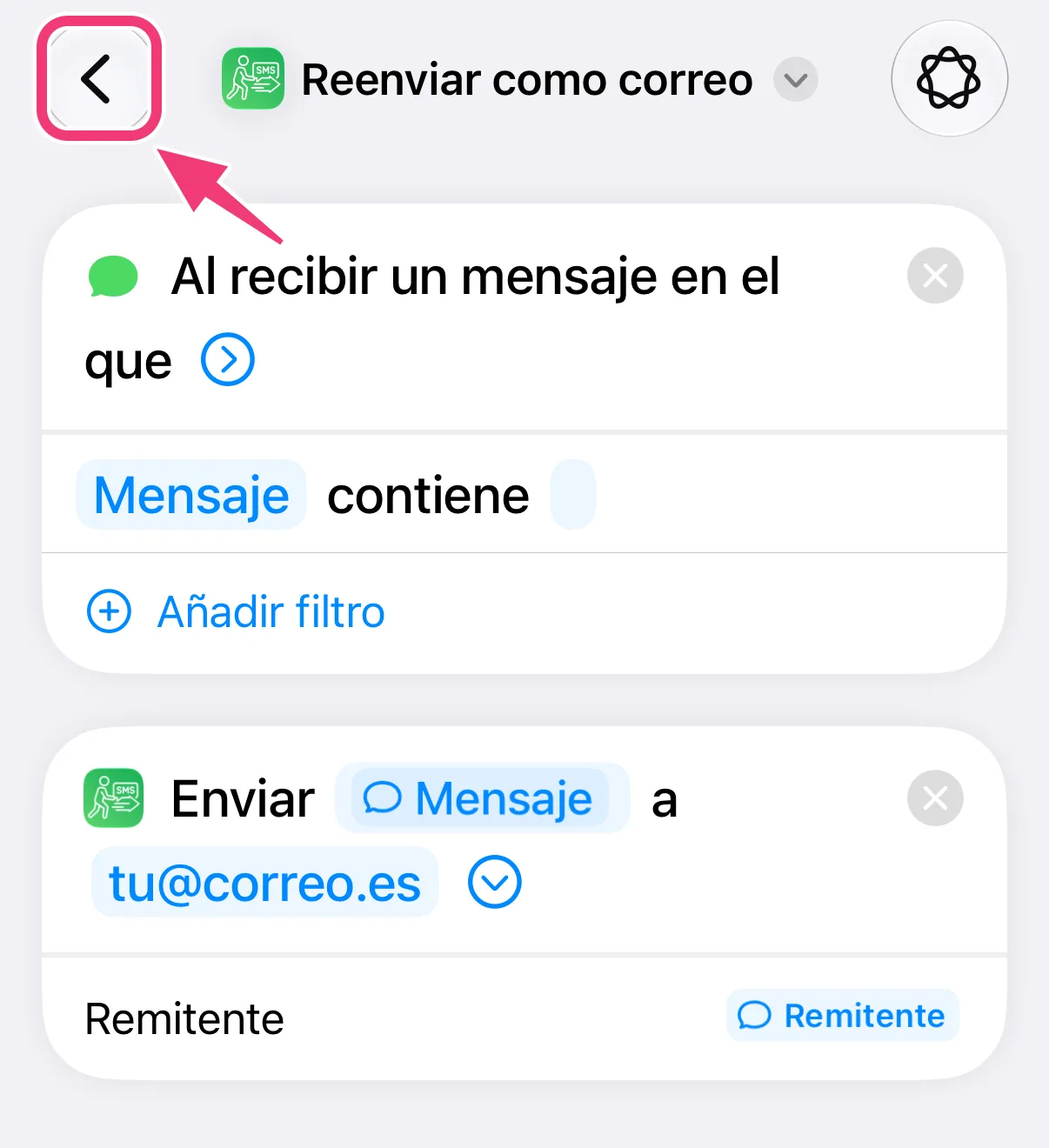 Captura: guardar la automatización