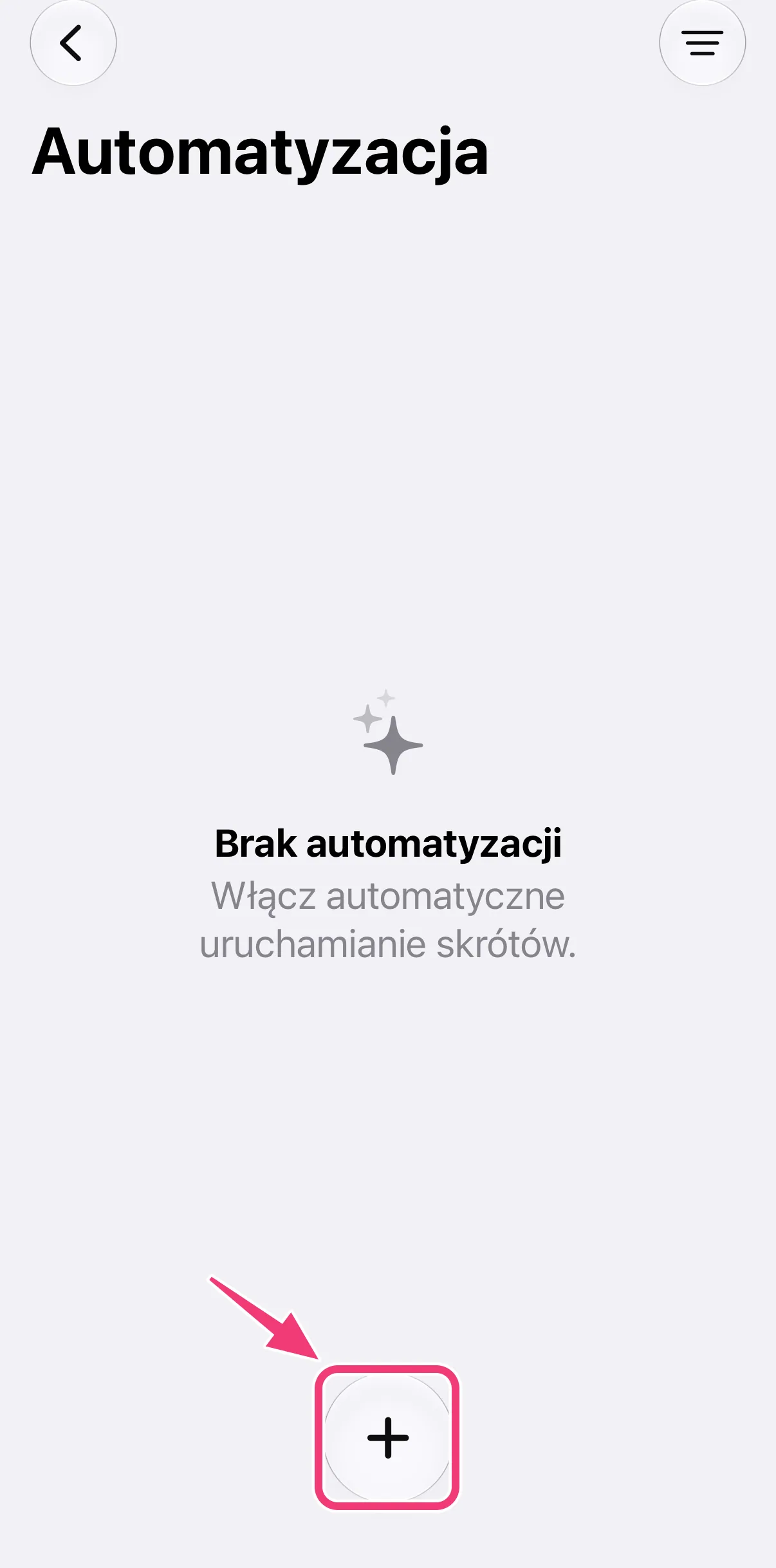 Zrzut ekranu: dodawanie nowej automatyzacji